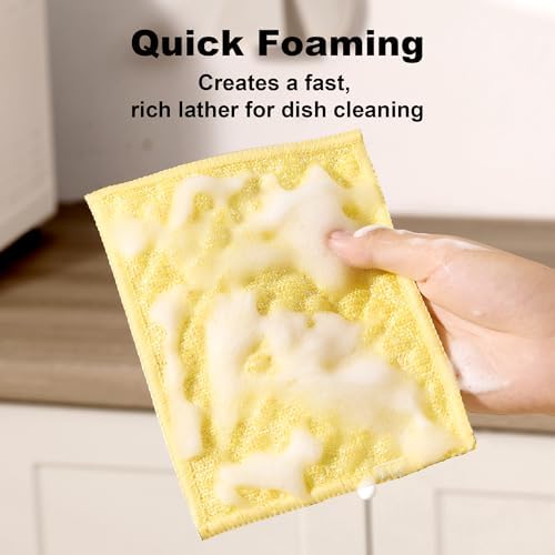 JOYMOOP Microfiber Cleaning Cloth, 16 Piece Set, Extra Small, Yellow - Image 4