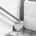 Grout Scrub Brush with 42" Long Handle Double-Sided Floor Scrub Brush V-Shape Grout Cleaner with Squeegee 180° Rotating for Tile Floors, Baseboards, Wall - Image 4