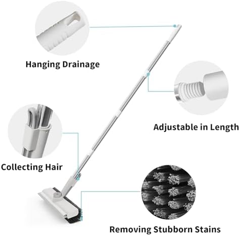 AIR U+ Floor Scrub Brush with Long Handle, 3 in 1 Floor Scrubber - Image 5