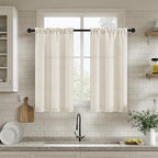 Kitchen Curtains 36 Inch Length 2 Panels Cafe Bathroom Short Window - Image 3