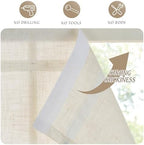 StangH Natural Linen Textured Magnetic Roman Shades, W26 x L64, 1 Panel - Image 7