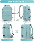 coofay Expandable Backpack For Traveling On Airplane Travel Backpack For Women Men Airline Approved Carry On Bags For Airplanes Gym Bag With Shoe Compartment Waterproof Hiking Backpack Essentials - Image 2