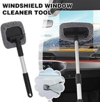 Windshield Window Cleaner Tool, Windshield Magnetic Car Window Cleaner, Magnetic Window Cleaner for Cars, Expandable Car Window Cleaner Tool with Microfiber Pads and Spray Bottles (1set) - Image 2