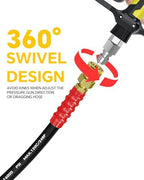 3/8'' Pressure Washer Hose 200ft with Swivel Quick Connect, 4500 PSI - Image 5