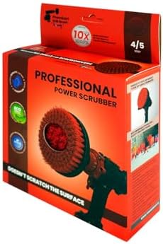 Premium Drill Brush Professional– 2in1 for Drill & Angle Grinder Stiff 6 in Red | Scratch-Free Outdoor Cleaning Brush for Patio Bricks, Lawn Mowers, Car Wheels, Pool Tiles and Boat Hulls - Image 3