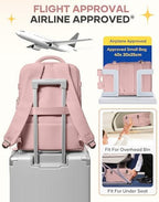 coofay Personal Item Travel Backpack for Women Airline Approved Carry on Backpack Flight Approved Waterproof Sports Luggage Backpack Casual Daypack Small Hiking Backpack Pink Backpack - Image 7
