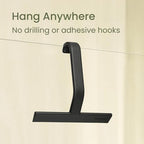 dancemoon JustHang Shower Squeegee with Built-in Hook, 10-Inch Black - Image 3