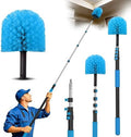 26FT Reach Cobweb Duster with Extension Pole - Spider Web Brush for Cleaning with 5-20FT 4-Section Flip-Lock Telescopic Pole, Effortlessly Cleans High Indoor & Outdoor Webs by Unknown