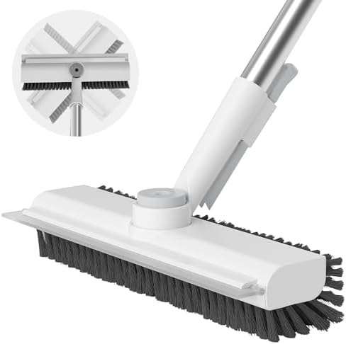 AIR U+ Floor Scrub Brush with Long Handle, 3 in 1 Floor Scrubber by AIRU