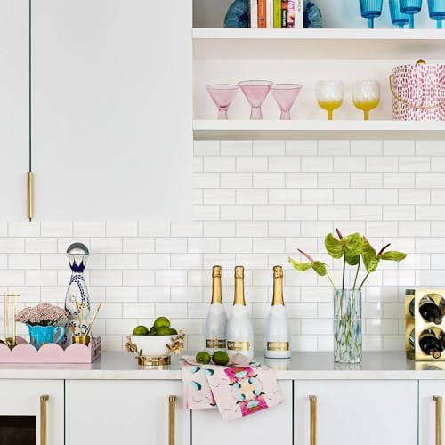 STICKGOO Peel and Stick Backsplash on Subway Tiles, Glossy Dolomite White - Image 5