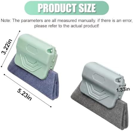 2PCS Magic Car Window Track Cleaner Tool Set, Green&Gray - Image 2