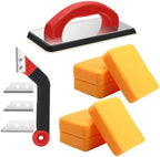 Blulu 11 Pcs Grout Float Set, Rubber Float, 6 Sponges, Angled Saw, Red by Blulu