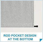 RYB HOME Privacy French Door Curtains for Back Glass Door Inside House - Image 6