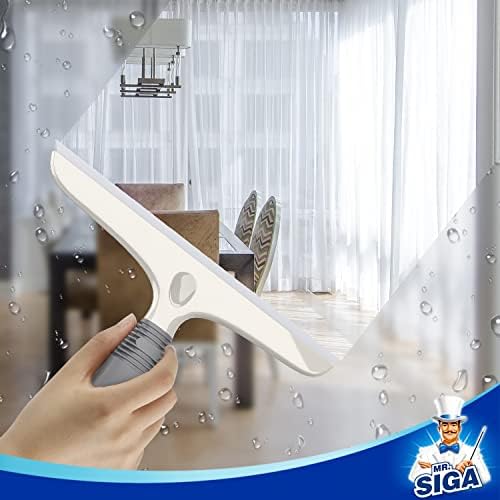 MR.SIGA Silicone Squeegee for Shower Doors, 10 inch, White & Gray, 2 Pack - Image 5