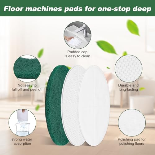 12 Inch Floor Machines Pads Compatible with Oreck Commercial 550MC Orbiter Floor Machine: 3 Kinds Materials are Available to Meet Various Floors (6 Packs£© - Image 3