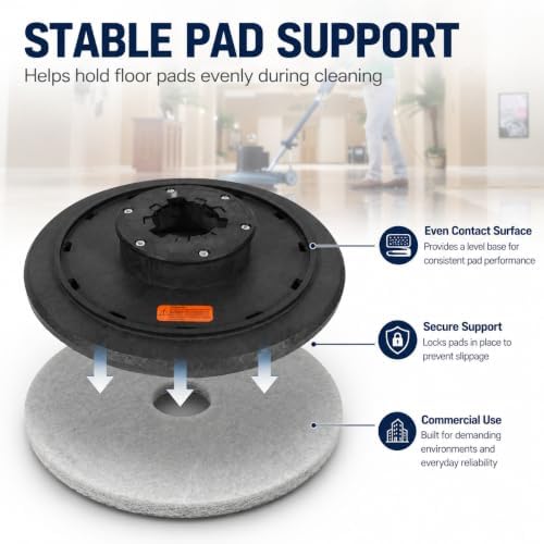 16-Inch Floor Buffer Pad Driver for 17-Inch Buffer & Scrubber, 2-Inch Riser - Image 4