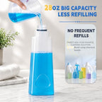 24" Spray Mop Wet Dry Heavy Duty 28oz 55" Handle 2 Pads Blue - Image 4