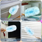 Vesici 100 Pcs Duster Refills Compatible with Swiffer Dusters Bulk Disposable Replacement Thickened with 1 Handle Heavy Duty for Cleaning, Office (Blue) - Image 3