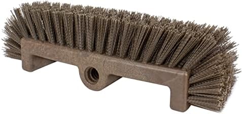 SPARTA Multi-Level Tile Scrub Brush 12" Wide Brush Head, Heavy-Duty Tile Cleaning Brush with End Bristles for Commercial Tiles, Tubs and Floor, Plastic, 12 Inches, Brown - Image 3