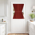Vatge Privacy French Door Curtain - Thermal Insulated Self Adhesive Blackout Door Curtains with Tieback, 1 Panel, W54 x L40, Red by Vatge