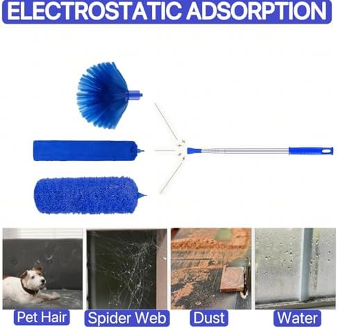 Duster Cleaning Kit 4 Pack,Extra Long Extension Pole 110 inch - Image 3