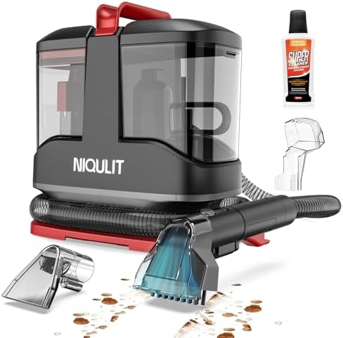 Portable Spot Cleaner Machine for Carpet and Upholstery - 15Kpa Deep Spot Cleaning for Area Rugs, Pets, Car, Couch Cleaner Machine with Dual Size BrushHead & Self-Cleaning System for Stairs/Furniture by MorrrerOzoneMachineOdorEliminatorforHomePets