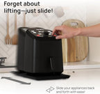 Ibyx Appliance Slider, Sliding Tray for Coffee Maker, 9.5x14 in, Black - Image 2