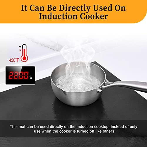 Cook's Aid Induction Cooktop Protector Mat 20.4x30.7 In, (Magnetic) Electric Stove Burner Covers Antiscratch as Glass Top Stove Cover (20.4x30.7 In, Black) - Image 6