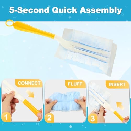 Duster Refills for Swiffer Dusters，Strong Static Dust Removal，Duster Refill Replacement Head for Electronics, Furniture, Blinds（18 PCS+1Handle） - Image 6