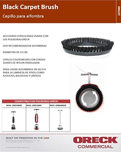 Oreck Commercial 237049 Nylon Carpet Shampoo Orbiter Brush, 12 in. Diameter - Image 4