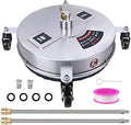 Biswing 18" Pressure Washer Surface Cleaner with 4 Wheels, Stainless Steel Power Washer Accessory for Driveways Sidewalks Patios Cleaning, 1/4" Quick Connector, 2 Extension Wand Attachments, 4000 PSI by Biswing