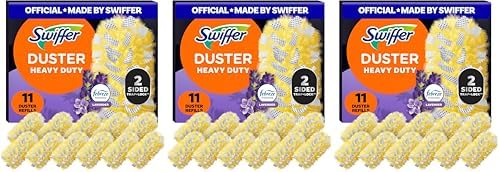 Swiffer Dusters Heavy Duty Multi-Surface Duster Refills for Cleaning, Lavender, 11 Count (Pack of 3) by Swiffer