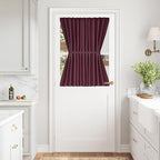 Vatge Front Doors Curtain - French Front Door Curtain for Glass/Kitchen/Bedroom Door, 1 Panel, W54 x L40, Burgundy by Vatge