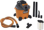 RIDGID Wet Dry Vacuums VAC1200 Heavy Duty Wet Dry Vacuum Cleaner and Blower Vac, 12-Gallon, 5.0 Peak Horsepower Detachable Leaf Blower Vacuum Cleaner with Pro-Grade Hose by RIDGID