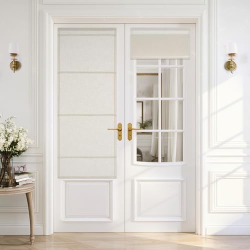 StangH Natural Linen Cordless Roman Shades for Windows, W30 x L64, 1 Panel - Image 2