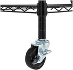 Amazon Basics 5-Shelf Heavy Duty Garage Shelving Storage Rack with 4" Wheel Casters, Adjustable Metal Wire Organizer, 300 lbs Per Shelf, 30" x 14" x 64.75", Black - Image 5