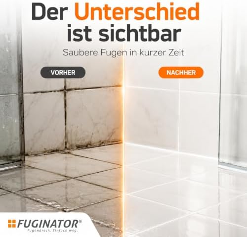FUGINATOR® Grout Brush White/Red - Ergonomic Heavy Duty Cleaning Brush for Bathroom, Shower & Kitchen - Deep Detail Scrubber for Wall & Floor Tiles, Crevices & Tight Spaces - Made in Germany - Image 5