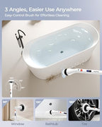 MayKing Electric Spin Scrubber with 9 Brush Heads, IPX7, Model White - Image 4