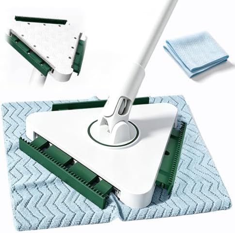 Small Mini Snap Grip Clamp Triangular Dust Mop, One-Click Cloth Change by Unknown