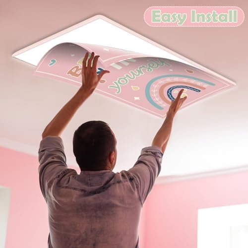 8pcs Classroom Fluorescent Magnetic Light Covers,2x4 FT Boho - Image 4