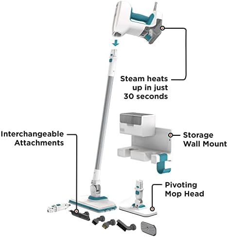 BLACK+DECKER Steamer, 7 Attachments for Multipurpose Cleaning, Includes Storage Wall Mount (BHSM15FX10) - Image 3