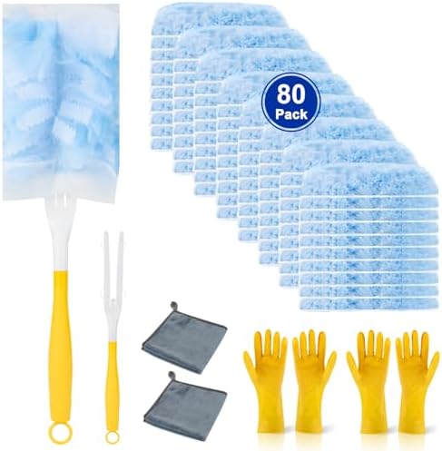 Duster Refill for Cleaning with 2 Handles, Heavy Duty Disposable Duster Kit by Unknown