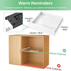 Pull Out Cabinet Organizer with Nano Adhesive, Heavy Duty Full-Extension Slide-Out Drawer for Kitchen Cabinet Organizers and Storage, No Drill Roll out Pantry Shelf, 18.5"W x 16.9"D x 3.1"H , White - Image 2