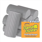 Scrub Daddy Damp Duster Dusting Sponges (8 Count) - Dust Remover for Household Cleaning - Duster for Vents, Railings & Blinds - Reusable Baseboard Cleaner by ScrubDaddy