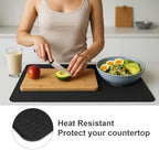 Stove Top Cover for Electric Stove- Range Covers for Electric Stove,Silicone XXL Dish Drying Mat, Glass Cooktop Covers, Flat RV Range top Mats (Black, 36"x21") - Image 3