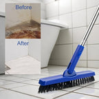 CELOX Grout Brush with Long Handle V-Shape Grout Line Scrubber with Stiff Bristle for Deep Cleaning Tile Grout, Blue - Image 5