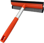 Shower Squeegee Window Squeegee Cleaner for Shower Doors Glass, 2 in 1 Window Cleaning Tool Window Scrubber Handheld Squeegee for Car Windshield with Sponge and Rubber Squeegee, Red by Bunliuys