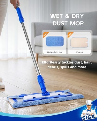 MR.SIGA Professional Microfiber Mop for Hardwood, Laminate Floor Cleaning - Image 5