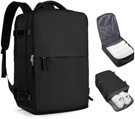 coofay Large Travel Backpack For Women Airline Approved Carry On Waterproof Sports Luggage Casual Daypack Small Hiking Backpack Black by coofay