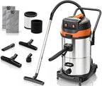 18.5 Gal Industrial Wet Dry Shop Vacuum, 2400W 2-Motors Heavy Duty by PURILITZS